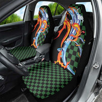 Japanese Asanoha Pattern Car Seat Cover Sun Flame Slayer Dragon Hinokami Kagura Spirit - Polynesian Pride