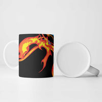 Japanese Asanoha Pattern Ceramic Mug Sun Flame Slayer Dragon Hinokami Kagura Spirit - Polynesian Pride