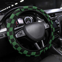 Japanese Asanoha Pattern Steering Wheel Cover Sun Flame Slayer Dragon Hinokami Kagura Spirit - Polynesian Pride