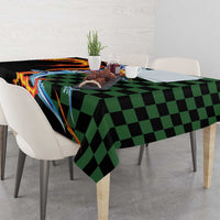 Japanese Asanoha Pattern Tablecloth Sun Flame Slayer Dragon Hinokami Kagura Spirit - Polynesian Pride