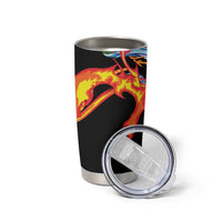 Japanese Asanoha Pattern Tumbler Cup Sun Flame Slayer Dragon Hinokami Kagura Spirit - Polynesian Pride