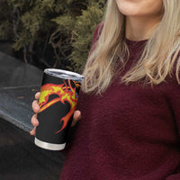 Japanese Asanoha Pattern Tumbler Cup Sun Flame Slayer Dragon Hinokami Kagura Spirit - Polynesian Pride