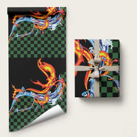 Japanese Asanoha Pattern Wrapping Paper Sun Flame Slayer Dragon Hinokami Kagura Spirit - Polynesian Pride