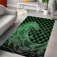 Japanese Asanoha Pattern Area Rug Water Breathing Slayer Dragon - Polynesian Pride