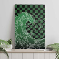 Japanese Asanoha Pattern Canvas Wall Art Water Breathing Slayer Dragon - Polynesian Pride