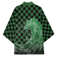 Japanese Asanoha Pattern Kimono Water Breathing Slayer Dragon - Polynesian Pride