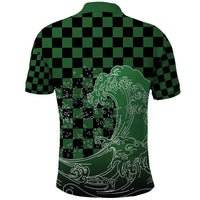 Japanese Asanoha Pattern Polo Shirt Water Breathing Slayer Dragon - Polynesian Pride