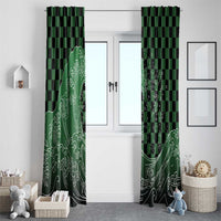 Japanese Asanoha Pattern Window Curtain Water Breathing Slayer Dragon - Polynesian Pride