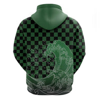 Japanese Asanoha Pattern Zip Hoodie Water Breathing Slayer Dragon - Polynesian Pride