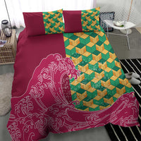 Japanese Bishamon-Kikkou Pattern Bedding Set Water Pillar Silent River Flow - Polynesian Pride
