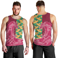 Japanese Bishamon-Kikkou Pattern Men Tank Top Water Pillar Silent River Flow - Polynesian Pride
