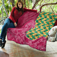 Japanese Bishamon-Kikkou Pattern Quilt Water Pillar Silent River Flow - Polynesian Pride