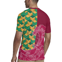 Japanese Bishamon-Kikkou Pattern Rugby Jersey Water Pillar Silent River Flow - Polynesian Pride