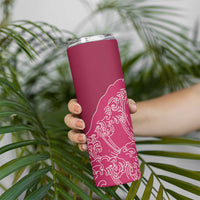 Japanese Bishamon-Kikkou Pattern Skinny Tumbler Water Pillar Silent River Flow - Polynesian Pride
