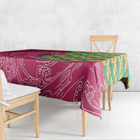 Japanese Bishamon-Kikkou Pattern Tablecloth Water Pillar Silent River Flow - Polynesian Pride