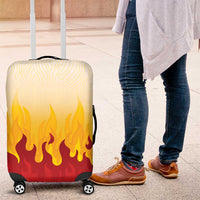 Japanese Kaen Pattern Luggage Cover Flame Pillar Blazing Lion Heart - Polynesian Pride
