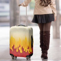Japanese Kaen Pattern Luggage Cover Flame Pillar Blazing Lion Heart - Polynesian Pride