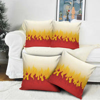 Japanese Kaen Pattern Pillow Cover Flame Pillar Blazing Lion Heart - Polynesian Pride