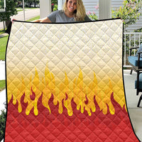 Japanese Kaen Pattern Quilt Flame Pillar Blazing Lion Heart - Polynesian Pride