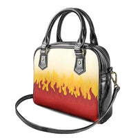 Japanese Kaen Pattern Shoulder Handbag Flame Pillar Blazing Lion Heart LT9 - Polynesian Pride