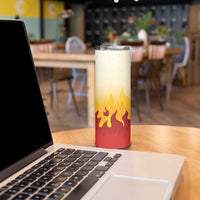 Japanese Kaen Pattern Skinny Tumbler Flame Pillar Blazing Lion Heart - Polynesian Pride