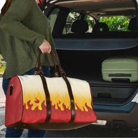 Japanese Kaen Pattern Travel Bag Flame Pillar Blazing Lion Heart - Polynesian Pride
