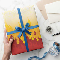 Japanese Kaen Pattern Wrapping Paper Flame Pillar Blazing Lion Heart - Polynesian Pride