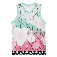 Japanese Kocho Pattern Basketball Jersey Insect Pillar Butterfly Flower Fairy - Polynesian Pride