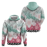 Japanese Kocho Pattern Hoodie Insect Pillar Butterfly Flower Fairy - Polynesian Pride
