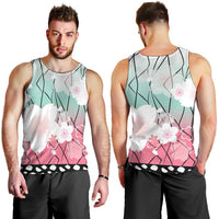 Japanese Kocho Pattern Men Tank Top Insect Pillar Butterfly Flower Fairy - Polynesian Pride
