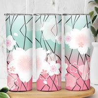 Japanese Kocho Pattern Skinny Tumbler Insect Pillar Butterfly Flower Fairy - Polynesian Pride