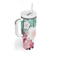 Japanese Kocho Pattern Tumbler With Handle Insect Pillar Butterfly Flower Fairy - Polynesian Pride