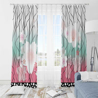 Japanese Kocho Pattern Window Curtain Insect Pillar Butterfly Flower Fairy - Polynesian Pride