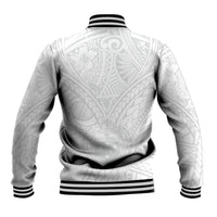 Samoa Lotu Tamaiti Baseball Jacket Polynesian White Sunday Simple LT9 - Polynesian Pride