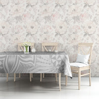 Samoa Lotu Tamait Tablecloth Tropical Plant White Sunday With Polynesia Pattern LT9 - Polynesian Pride