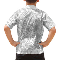 Personalised Tonga White Sunday Family Matching Long Sleeve Bodycon Dress and Hawaiian Shirt Tropical Plant With Polynesian Pattern LT9 - Polynesian Pride