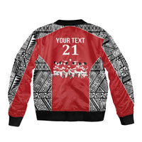 Custom Tonga Rugby Mate Ma'a Bomber Jacket Tonga XIII Make History Pacific Champions LT9 - Polynesian Pride