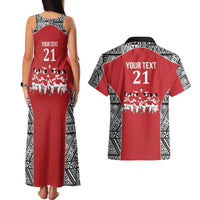 Custom Tonga Rugby Mate Ma'a Couples Matching Tank Maxi Dress and Hawaiian Shirt Tonga XIII Make History Pacific Champions LT9 - Polynesian Pride