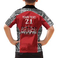 Custom Tonga Rugby Mate Ma'a Family Matching Short Sleeve Bodycon Dress and Hawaiian Shirt Tonga XIII Make History Pacific Champions LT9 - Polynesian Pride