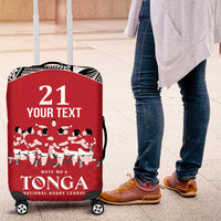Custom Tonga Rugby Mate Ma'a Luggage Cover Tonga XIII Make History Pacific Champions LT9 Red - Polynesian Pride