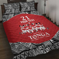 Custom Tonga Rugby Mate Ma'a Quilt Bed Set Tonga XIII Make History Pacific Champions LT9 Red - Polynesian Pride
