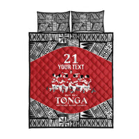 Custom Tonga Rugby Mate Ma'a Quilt Bed Set Tonga XIII Make History Pacific Champions LT9 - Polynesian Pride