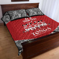 Custom Tonga Rugby Mate Ma'a Quilt Bed Set Tonga XIII Make History Pacific Champions LT9 - Polynesian Pride