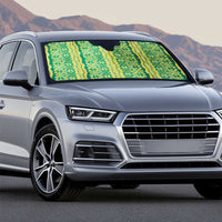 Hawaii Lei with Tribal Quilt Motif Auto Sun Shade - Polynesian Pride