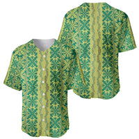 Hawaii Lei with Tribal Quilt Motif Baseball Jersey