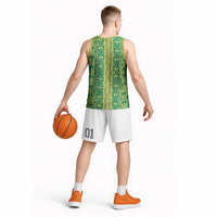Hawaii Lei with Tribal Quilt Motif Basketball Jersey LT9 - Polynesian Pride