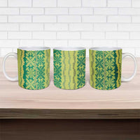 Hawaii Lei with Tribal Quilt Motif Ceramic Mug - Polynesian Pride