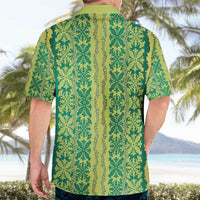 Hawaii Lei with Tribal Quilt Motif Hawaiian Shirt