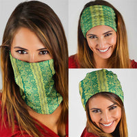 Hawaii Lei with Tribal Quilt Motif Neck Gaiter - Polynesian Pride
