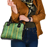 Hawaii Lei with Tribal Quilt Motif Shoulder Handbag